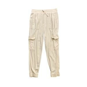 Splendid Pants Womens S Small Bone Elastic Waist Drawstring Cargo Pockets Jogger